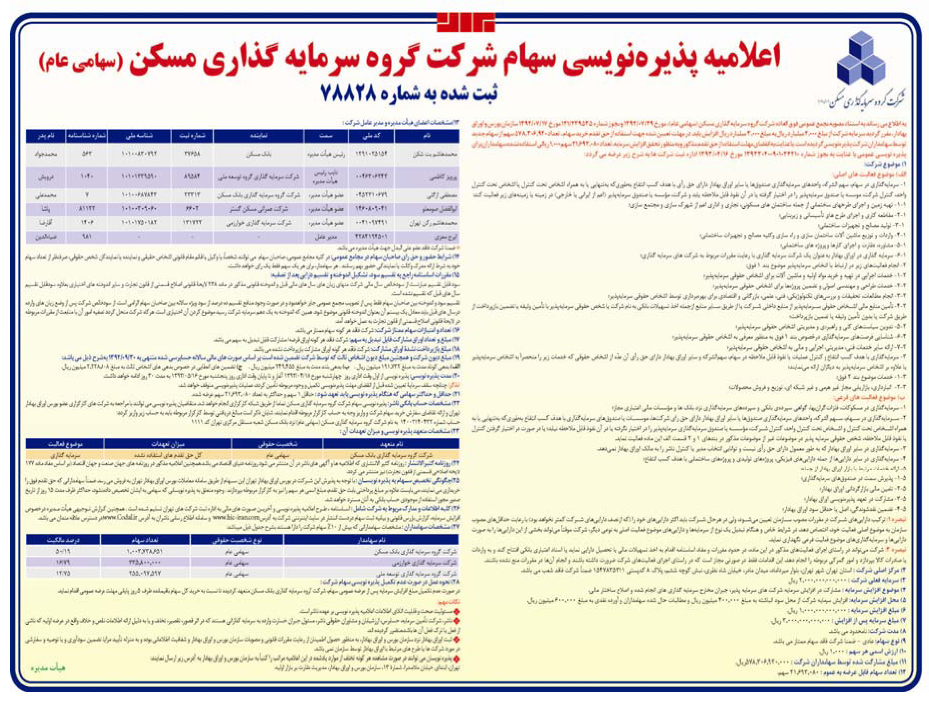 پذیره نویسی سهام