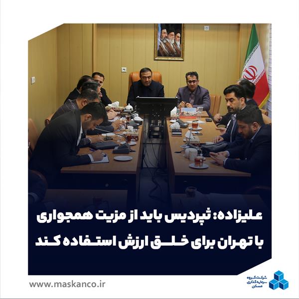 علیزاده: ثپردیس باید از مزیت همجواری با تهران برای خلق ارزش استفاده کند