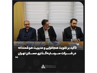 تأکید بر تقویت هم‌افزایی و مدیریت هوشمندانه در شرکت سرمایه‌گذاری مسکن تهران